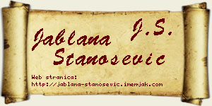 Jablana Stanošević vizit kartica